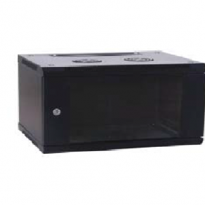 NetShell Wall mounted type cabinet Black Cabinet with Steel Framework Glass Door 4U (NSH-4W-32)-0