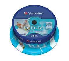 Verbatim CD-R 52X-SP25 AZO Wide Inkjet Printable (43439)-0