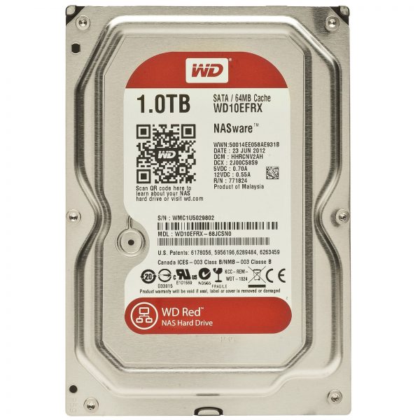 Western Digital Red NAS Hard Drive WD10EFRX 1TB IntelliPower 64MB Cache SATA 6.0Gb/s 3.5"-0