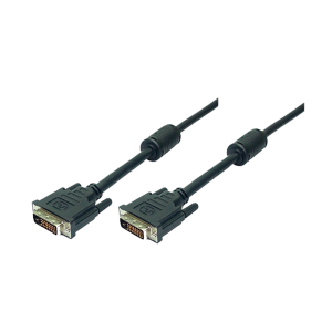 LogiLink® DVI Cable 2x male Dual Link black 5m (CD0003)-0