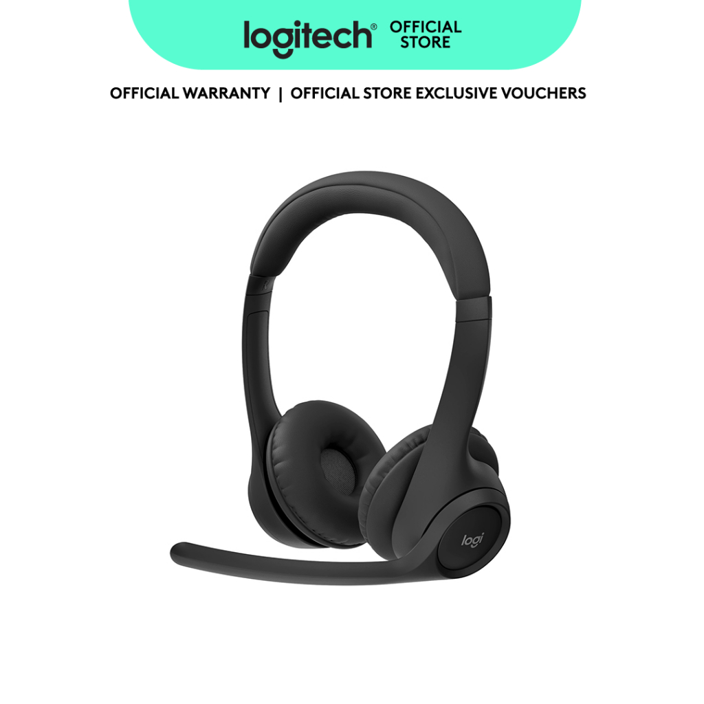 LOGITECH ZONE 300 WIRELESS/BLUETOOTH HEADSET BLACK (981-001407) image 2