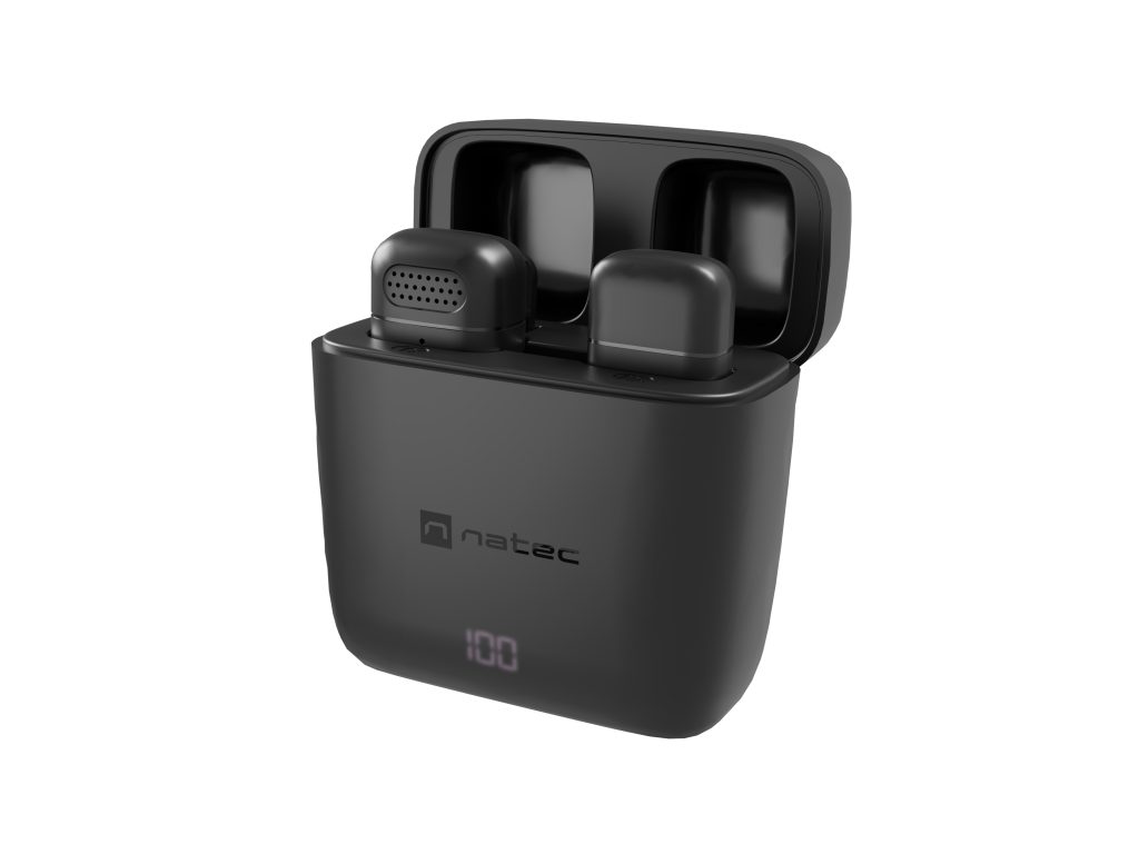 Natec Wireless Wearable Microphones for Contect Creators USB-C HOPPER LAVALIER