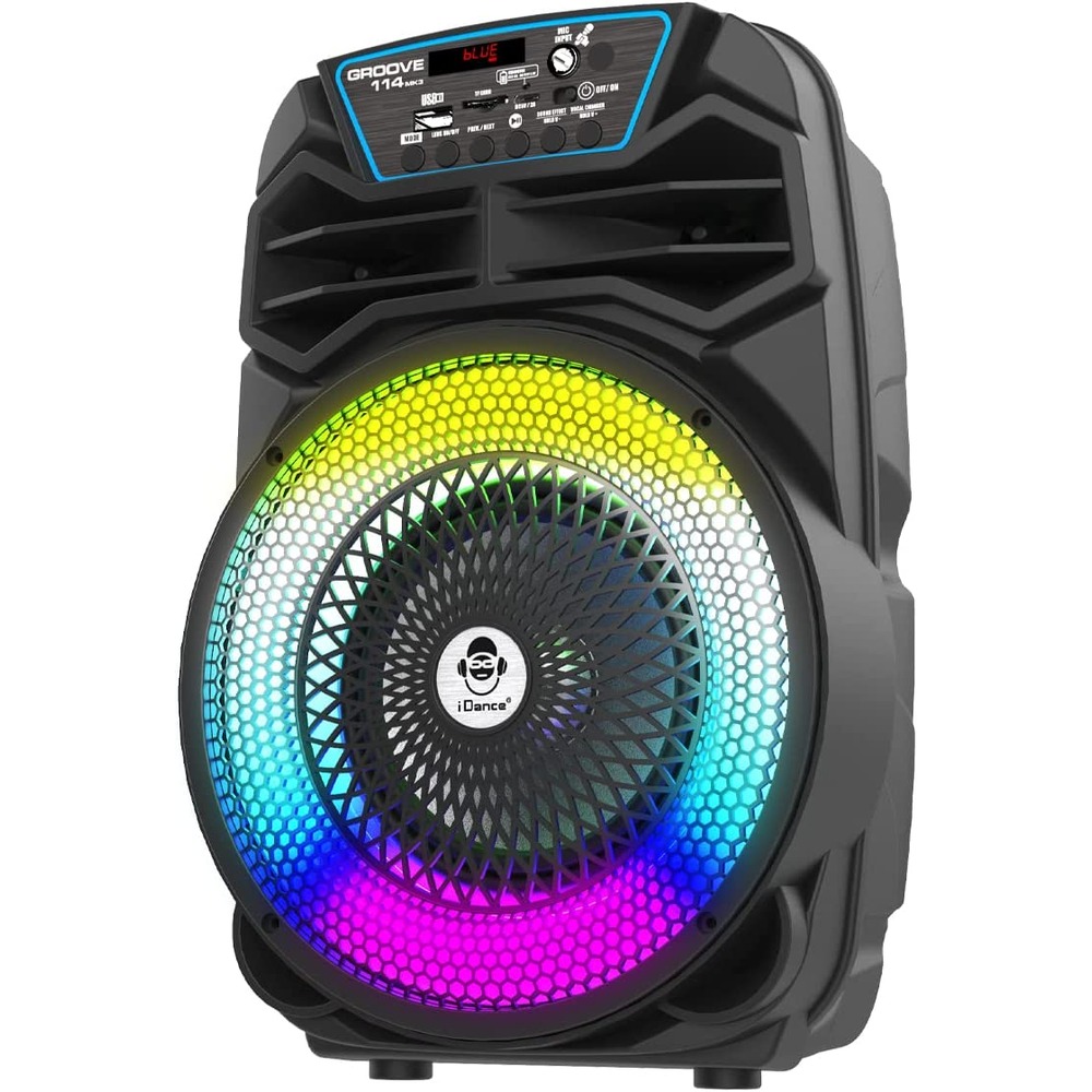 iDance Groove 114mk3 Karaoke Speaker with 1 Wired Mic BT & USB