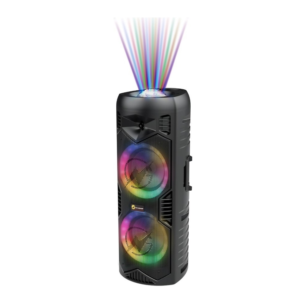 N-Gear LGP-5150 Portable Speaker with Disco Ball 1x Wireless Mic BT/USB & Powerbank Function