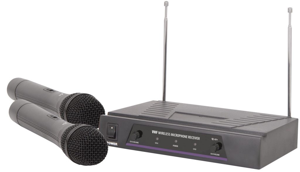 QTX VHF Dual Handheld Wireless Microphone 174.1+175.0MHz