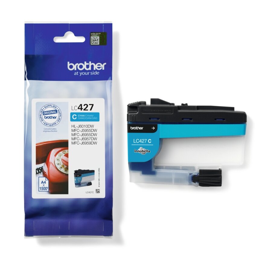 Brother LC427C Cyan Ink Cartridge for MFCJ5955DW / MFCJ6955DW / MFCJ6957DW (1500 Pages) | Cyprus PC