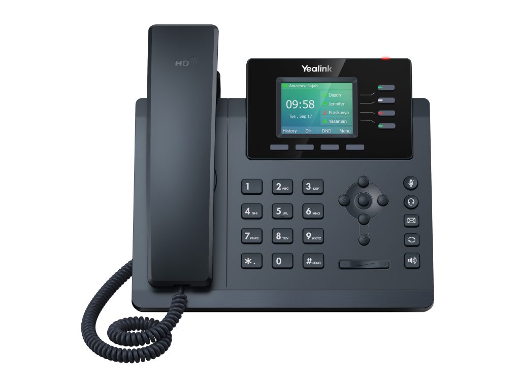 Yealink IP Phone Desktop PoE 2.4'' Gigabit, Color Screen, USB & Wi-Fi T34W