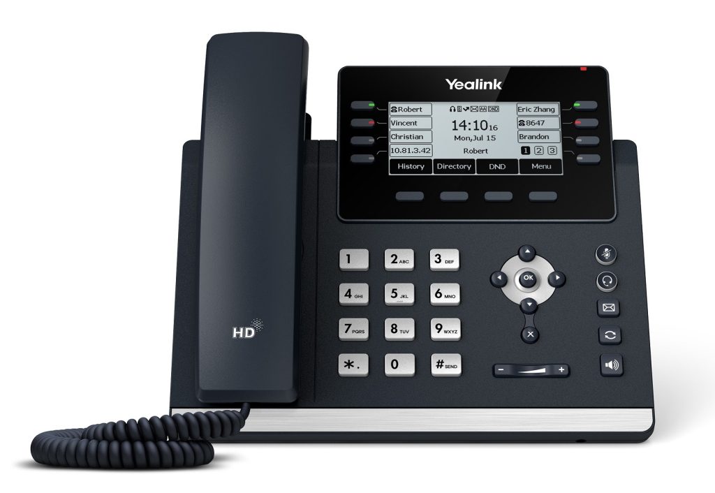 Yealink IP Phone Desktop PoE 3.7'' Gigabit, USB & Expansion T43U