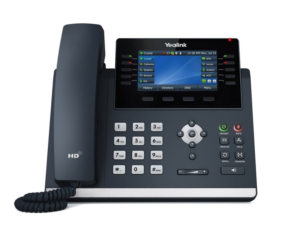 Yealink IP Phone Desktop PoE 4.3'' Gigabit, USB, Expansion, Color Screen T46U