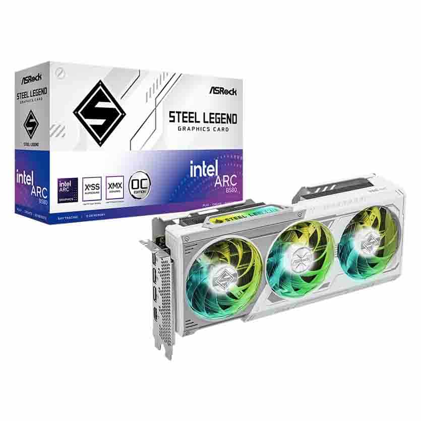 ASRock Intel Arc B580 Steel Legend 12GB OC White